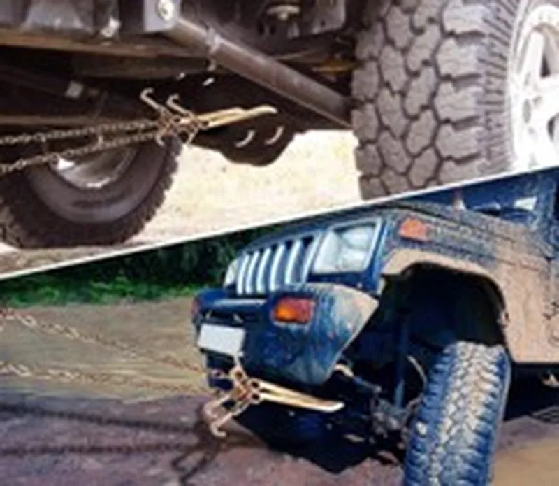 V-Bridle Transport Truck Tow Trailer Chain with Double 8" J Hooks