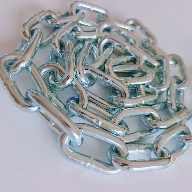 Safety Link Zinc Plate Chain with Clevis Hook and Latch Safety Link Zinc Plate Chain with Clevis Hook and Latch